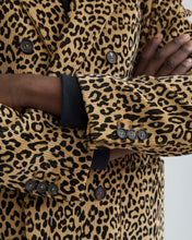 Load image into Gallery viewer, Leopard Corduroy Double-Breasted Sport Coat
